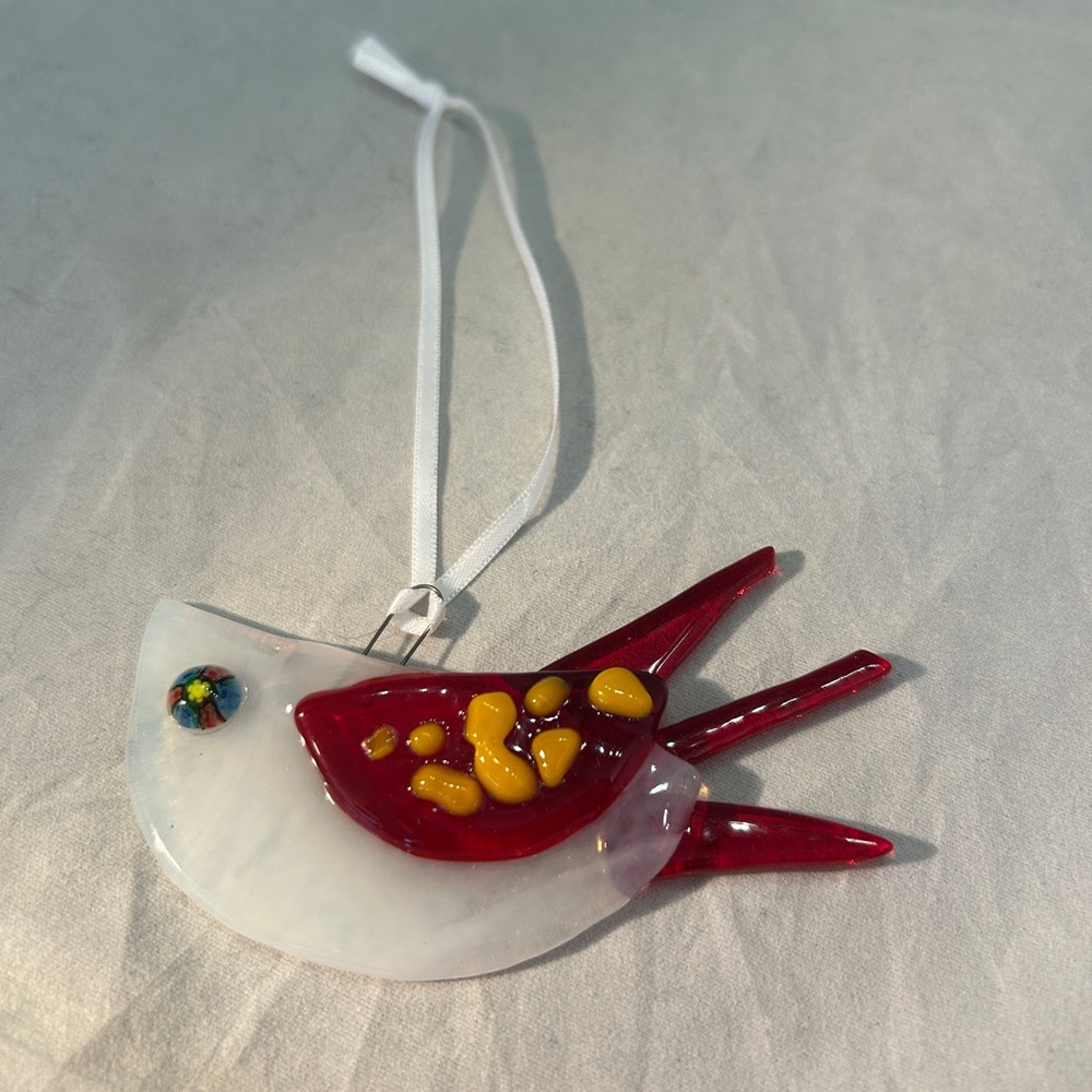 Colorful Glass Bird Ornament